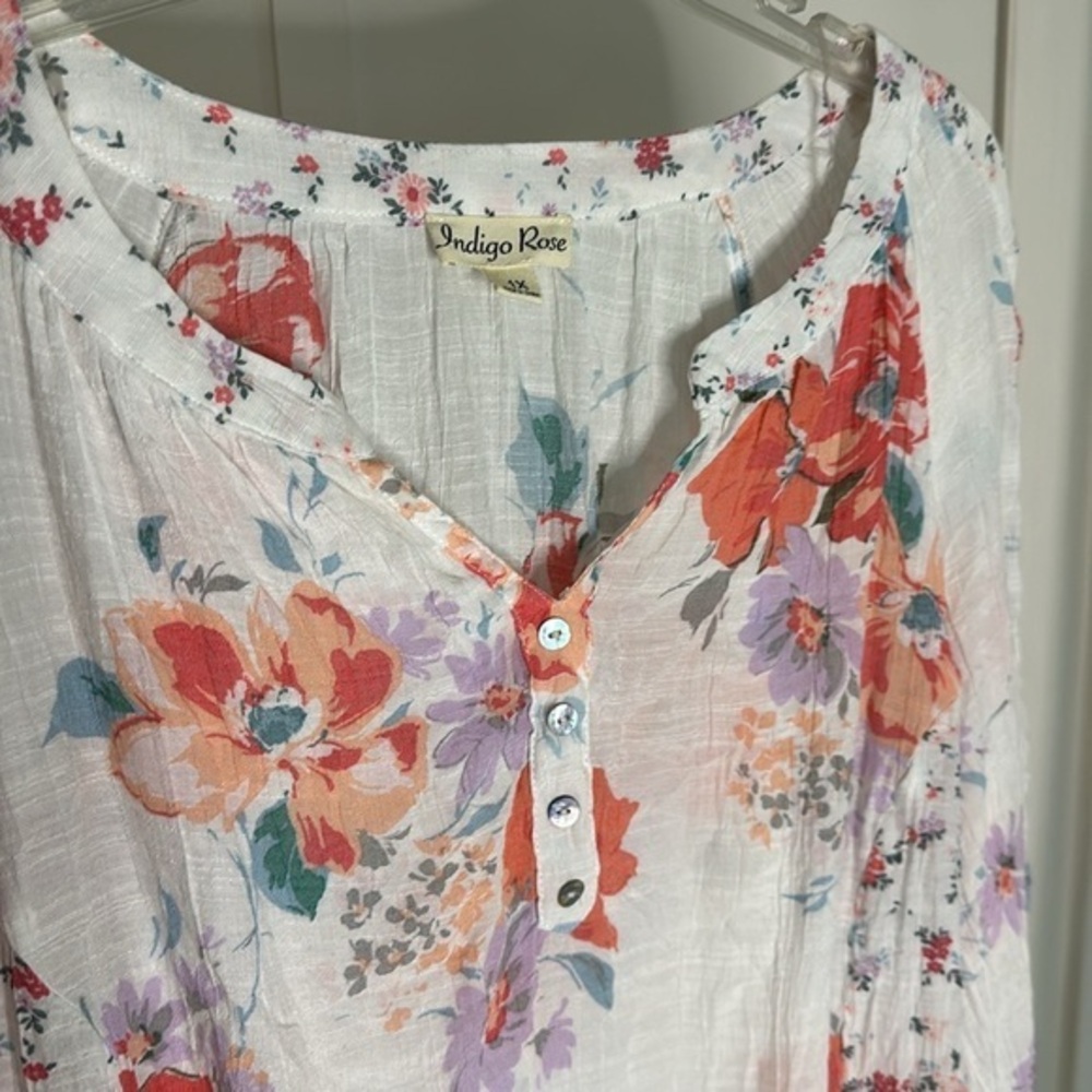 Indigo‎ Rose blouse size 1x - Picture 9 of 11